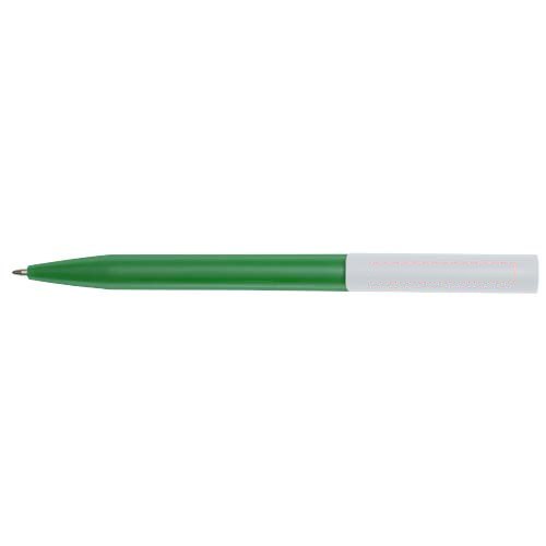 Unix balpen van gerecycled plastic (zwarte inkt) — drukvlak clip