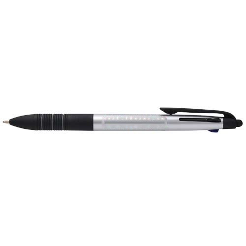 Trine 3-in-1 RCS gerecycleerde balpen met stylus — drukvlak dop