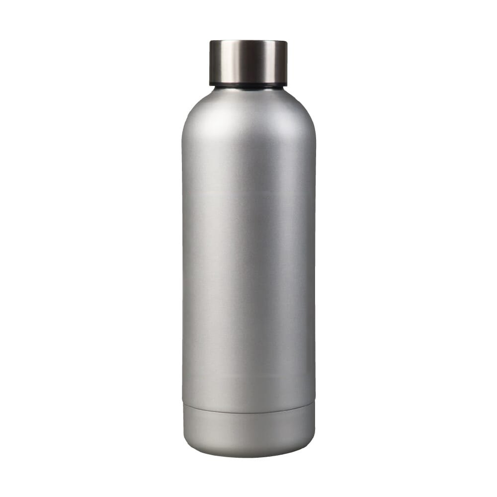 Dubbelwandige vacuüm fles met matte-look 500ml — drukvlak midden op de fles