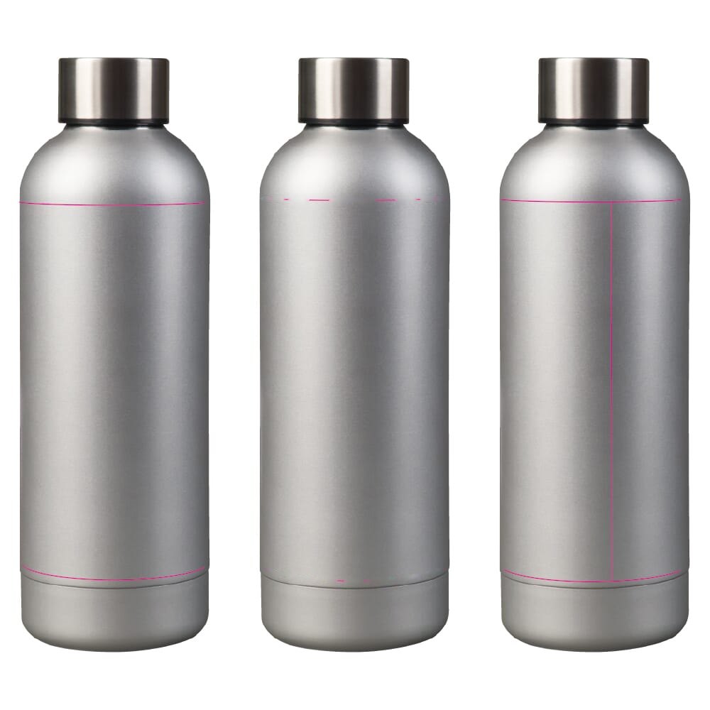 Dubbelwandige vacuüm fles met matte-look 500ml — drukvlak rondom