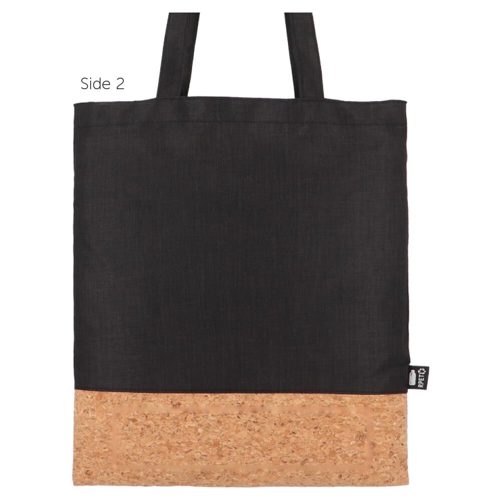 Draagtas R-PET & kurk 35 x 40cm — drukvlak zijde 2, onderaan