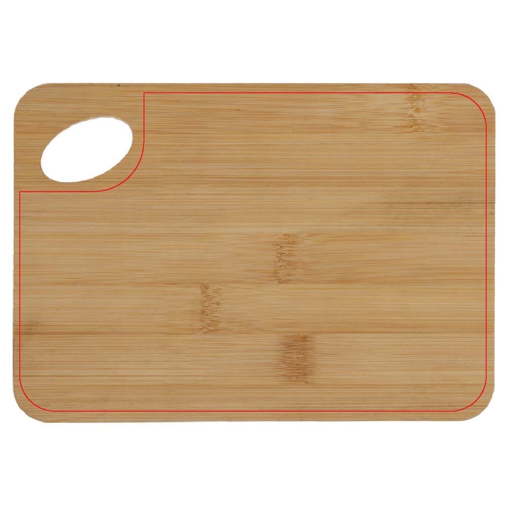 Bamboo snijplank 15x22x1cm — drukvlak bovenkant