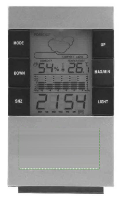 Weerstation Griffin | Kunststof | Multifunctioneel — drukvlak voorzijde