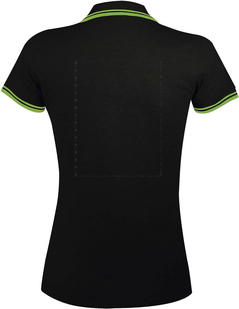PASADENA WOMEN - PASADENA dames polo 200g — drukvlak achterzijde