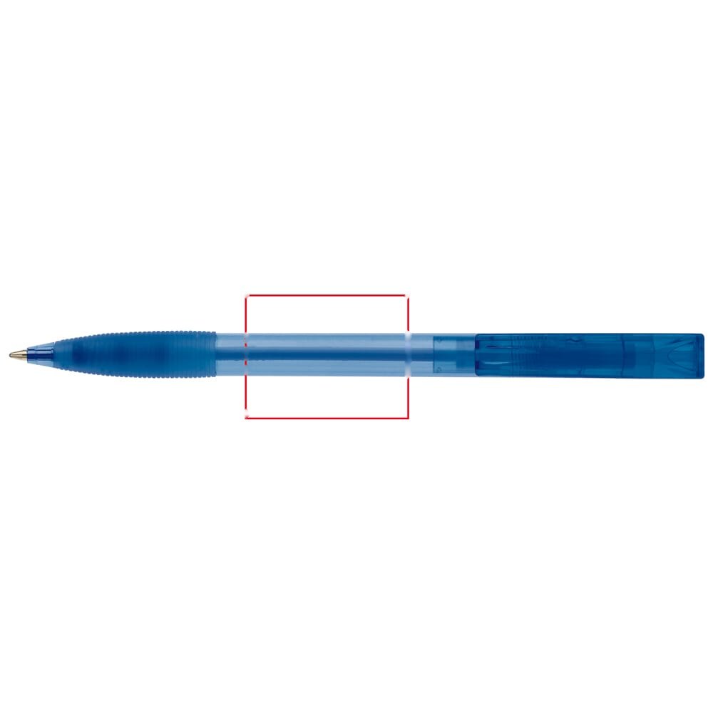 Balpen Nash grip transparant — drukvlak verlengde van de clip