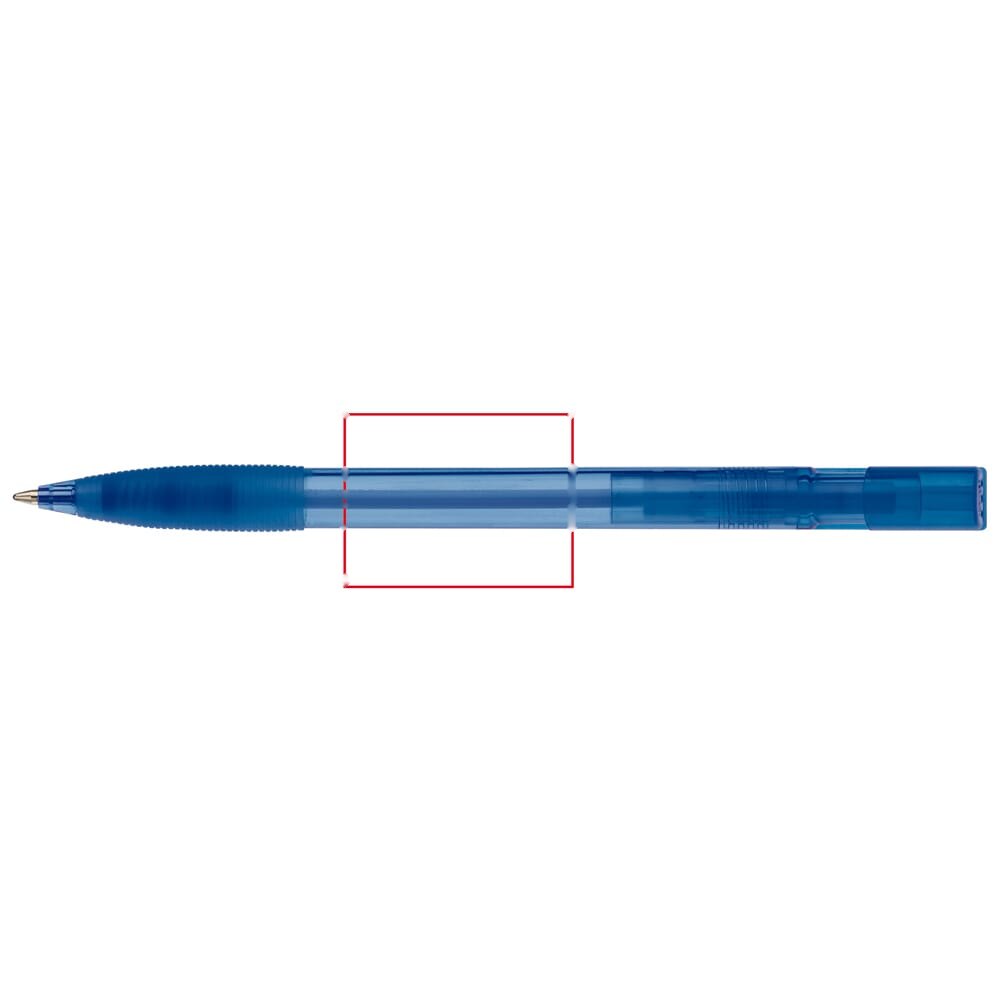 Balpen Nash grip transparant — drukvlak 180 graden van de clip