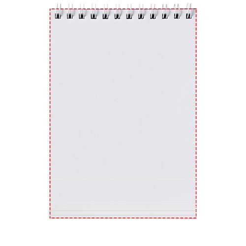 Desk-Mate® A4 spiraal notitieboek — drukvlak achterzijde van het vel (staand rug bovenaan)