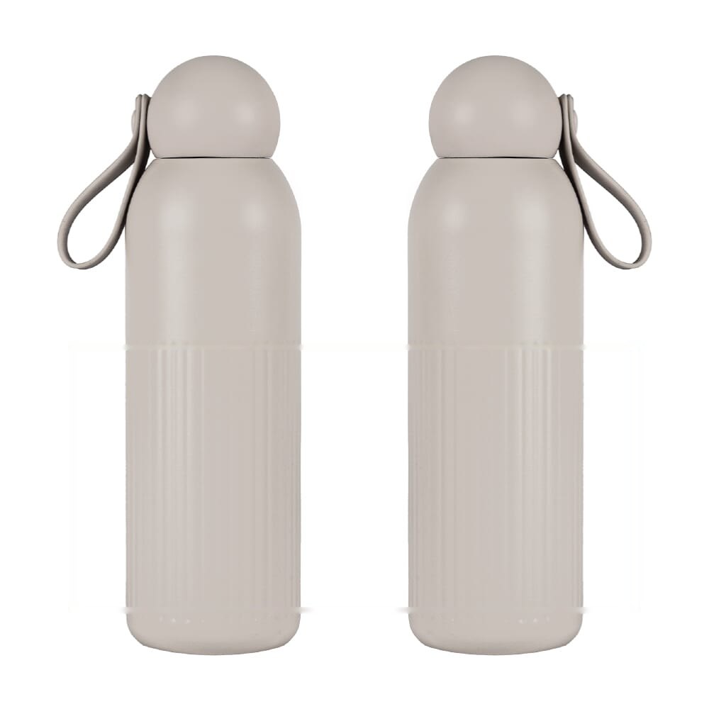 Sagaform Tekla stalen fles (gerecycled) 500 ml — drukvlak rondom onderzijde