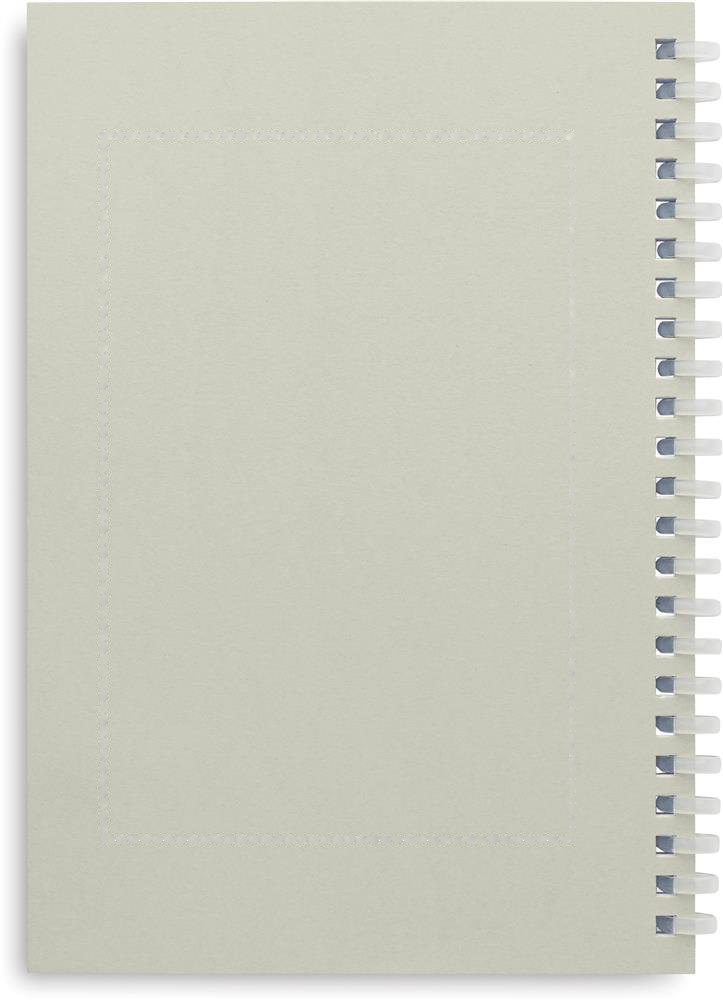 RECARNOTE - A5 notitieboek van gerecycled k — drukvlak achterzijde