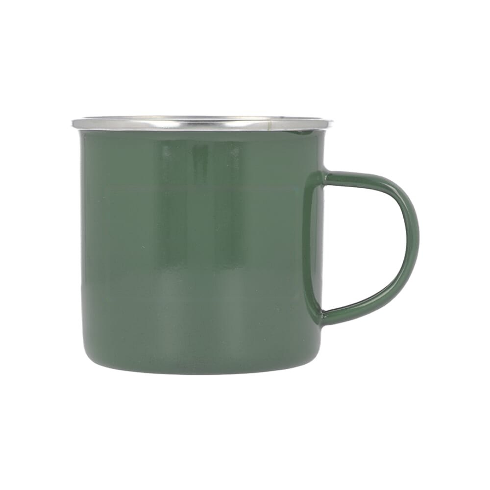 Emaille mok 350ml — drukvlak links van het handvat