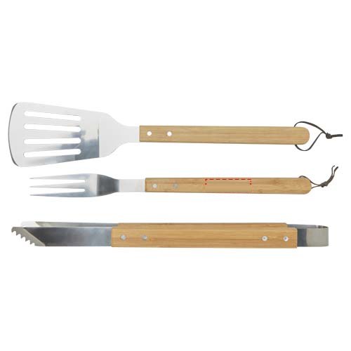 Assadus 3-delige barbecueset — drukvlak vork
