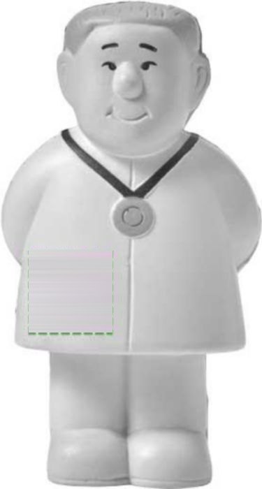 Anti-stress figuur doktor Lily — drukvlak voorzijde
