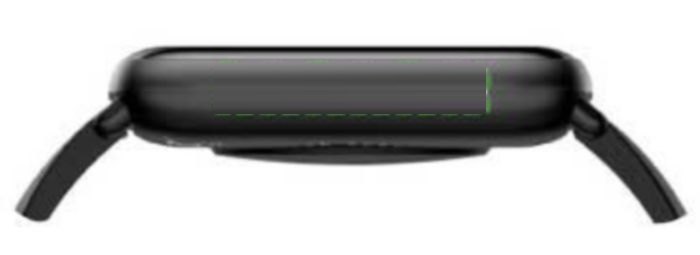 PC smartwatch Asher — drukvlak zijkant