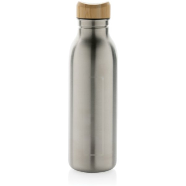 Avira Alcor RCS gerecycled RVS enkelwandige waterfles 600ML — drukvlak artikel achterzijde midden
