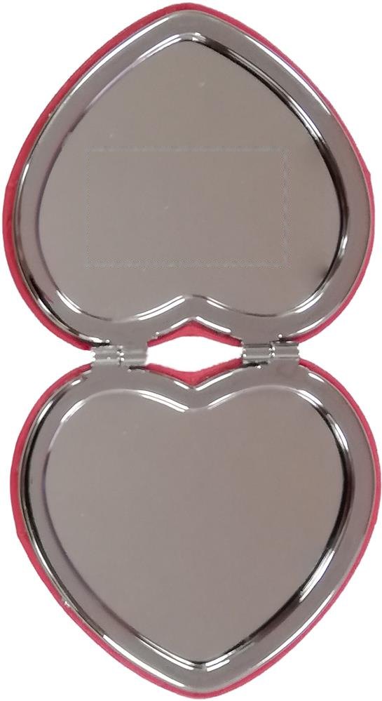 GLOW HEART - Magnetische dubbele spiegel — drukvlak mirror bovenzijde