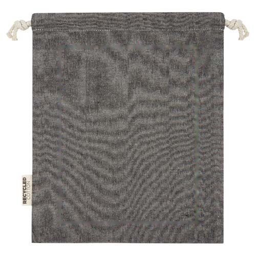 Pheebs geschenktas van 150 g/m² GRS gerecycled katoen, medium, 1,5 l — drukvlak voorzijde