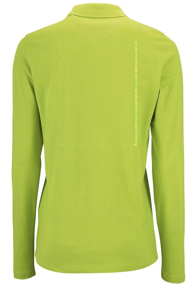 PERFECT LSL WOMEN - PERFECT DAMES LSL POLO 180 — drukvlak achterzijde