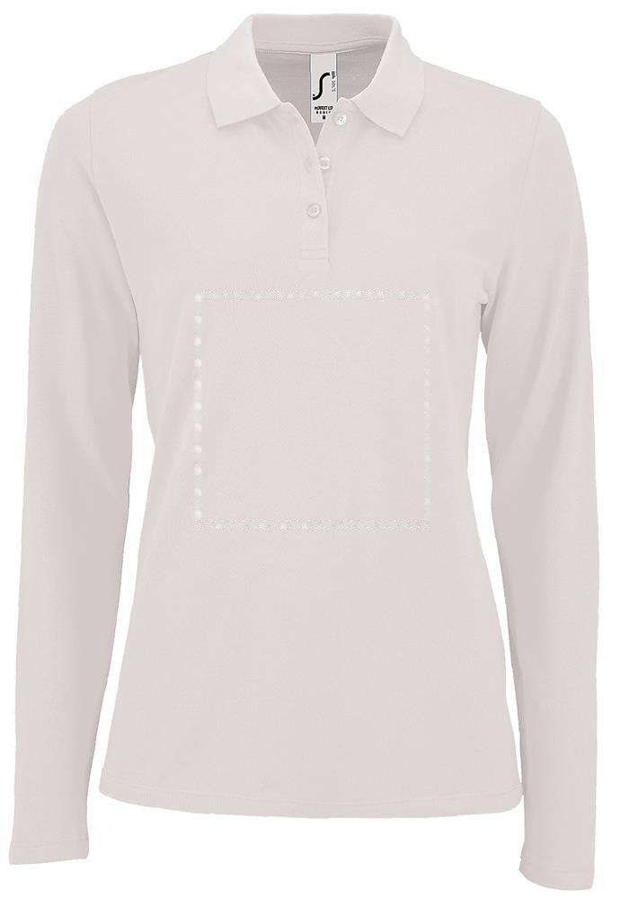 PERFECT LSL WOMEN - PERFECT DAMES LSL POLO 180 — drukvlak voorzijde