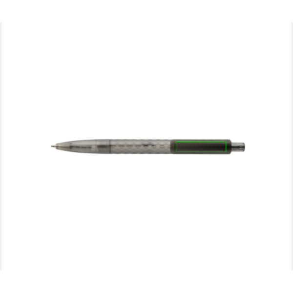 X3 GRS gerecycled PC plastic pen frosted — drukvlak clip