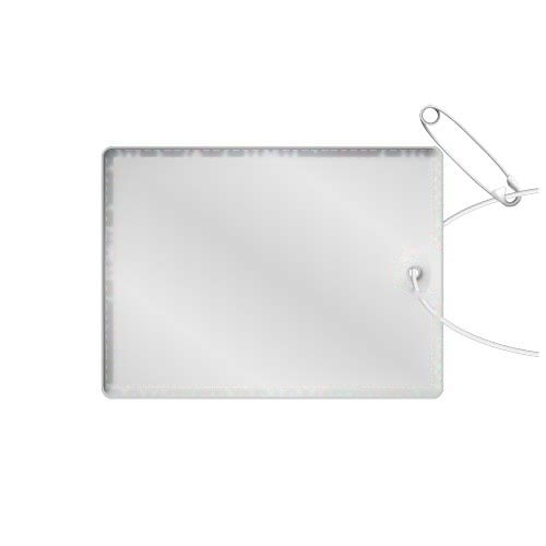 RFX™ H-12 rechthoekige lichtgewicht reflecterende PVC hanger, groot — drukvlak voorkant (onder reflecterende laag)