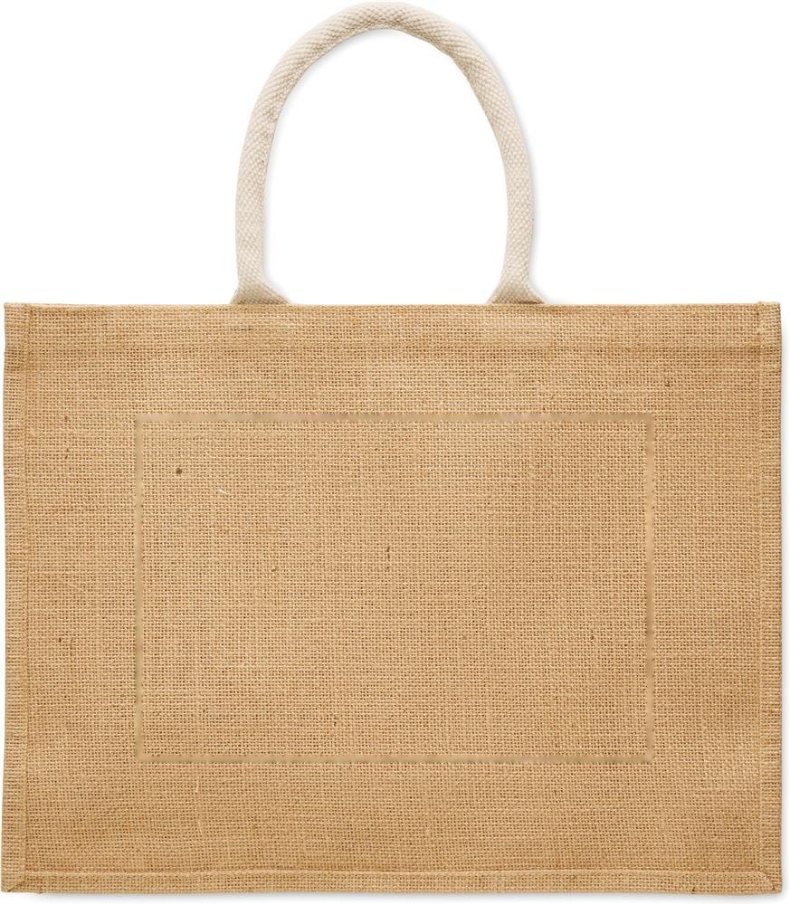 BAGA - Jute boodschappentas — drukvlak achterzijde