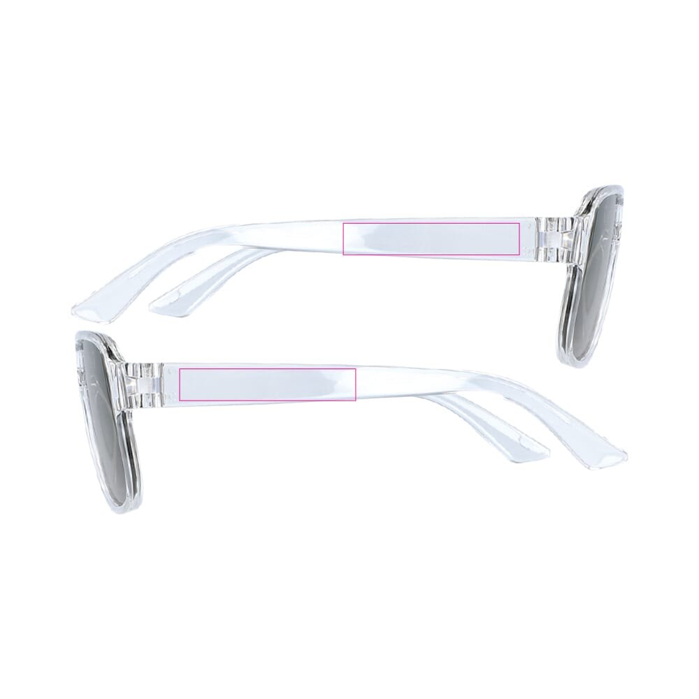 Elin Zonnebril UV400 — drukvlak 1 cm van linker- en rechterscharnier