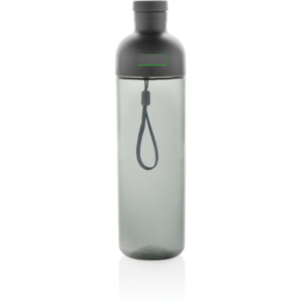 Impact RCS gerecyclede PET lekvrije waterfles 600 ml — drukvlak artikel voorzijde boven