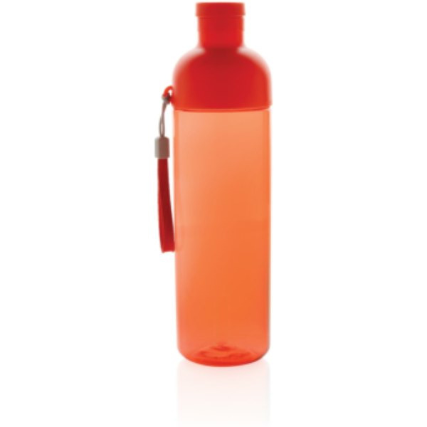 Impact RCS gerecyclede PET lekvrije waterfles 600 ml — drukvlak artikel voorzijde onder