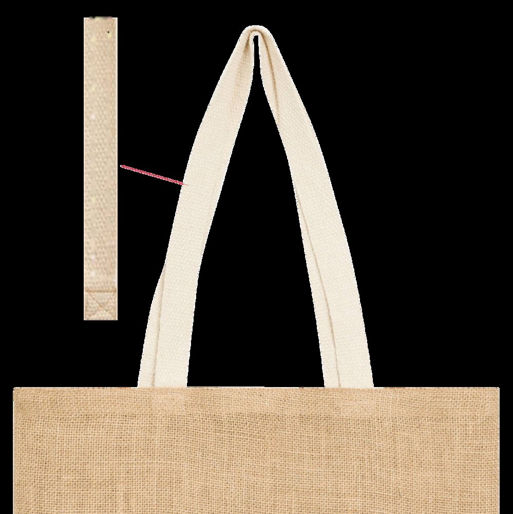 JUTE - Jute tas — drukvlak op de links zijde van de handvat
