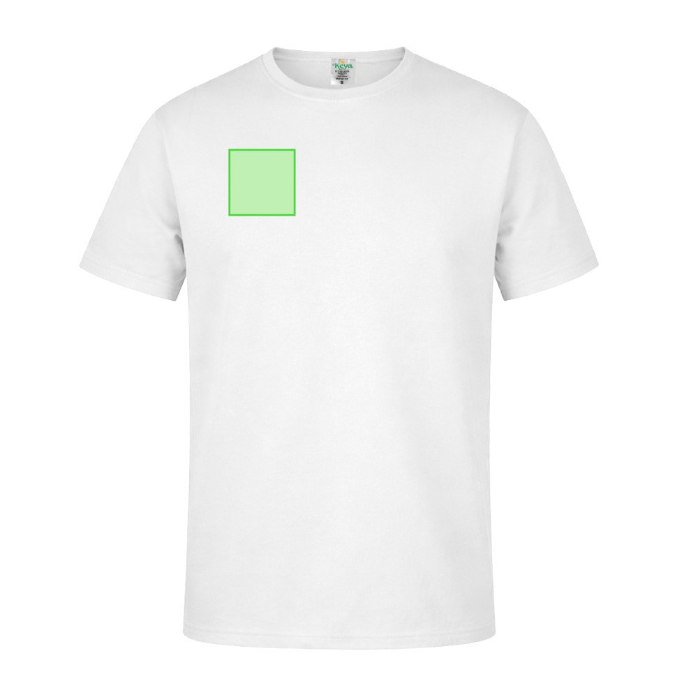 Volwassene Wit T-Shirt "keya" MC130 — drukvlak rechterborst