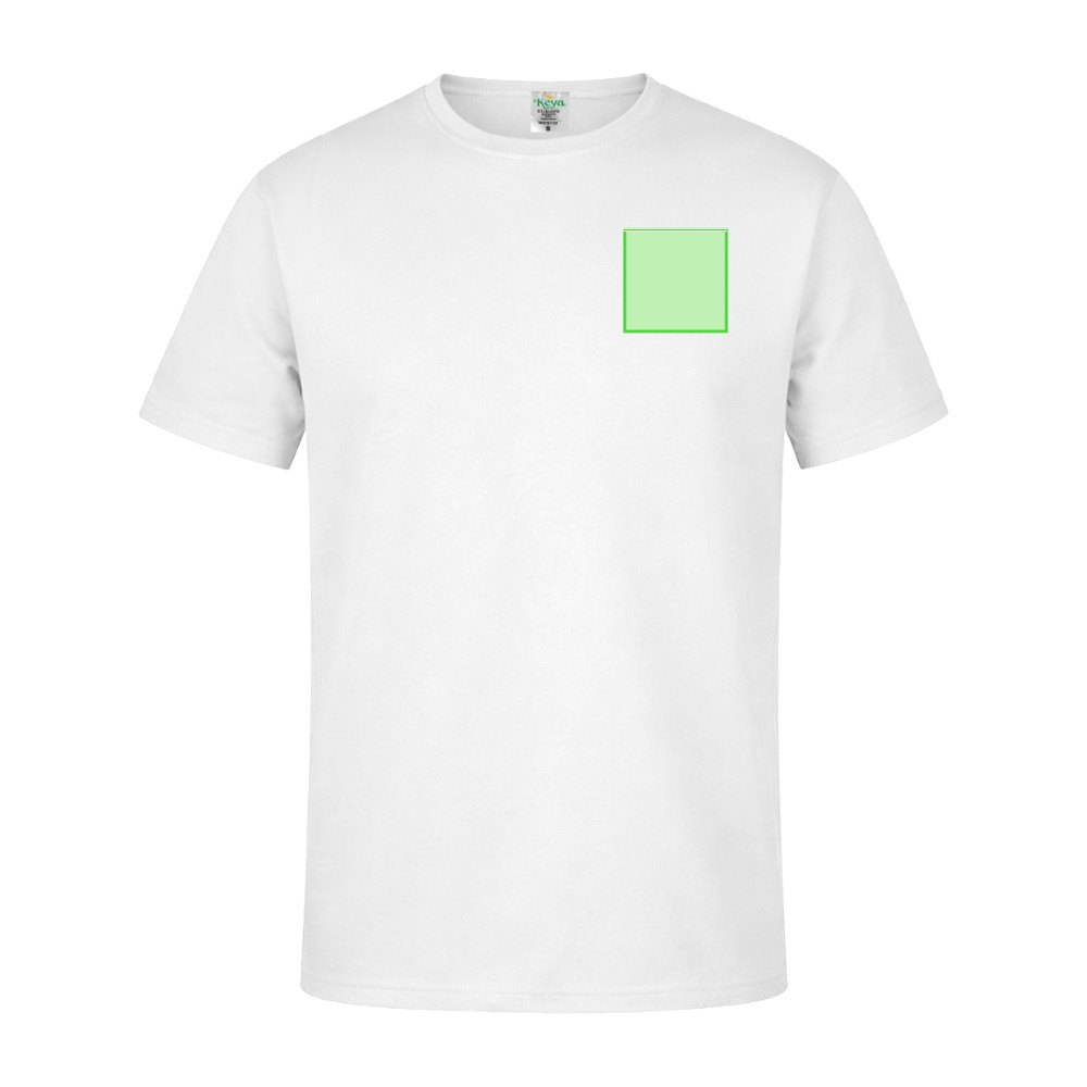 Volwassene Wit T-Shirt "keya" MC130 — drukvlak linkerborst