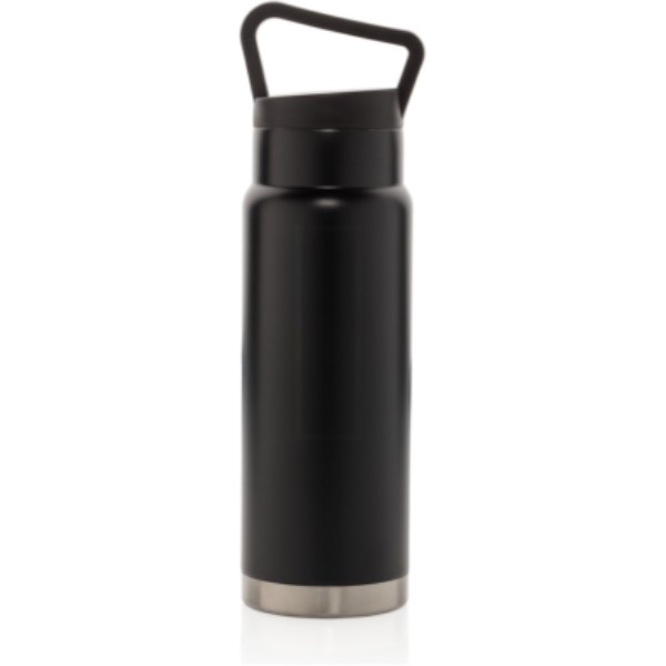 Lekvrije vacuümfles on-the-go met handvat — drukvlak artikel achterzijde boven