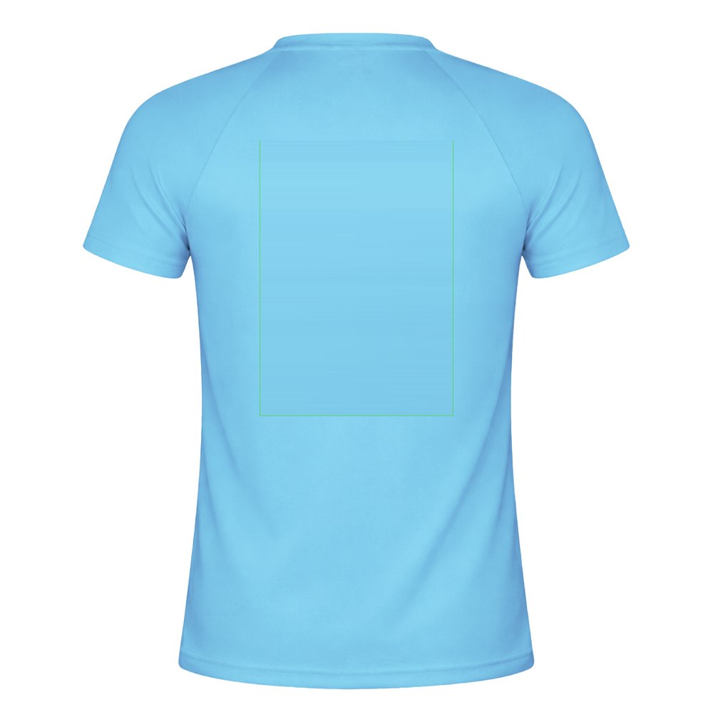 T-Shirt Volwassene Tecnic Plus — drukvlak midden op rug