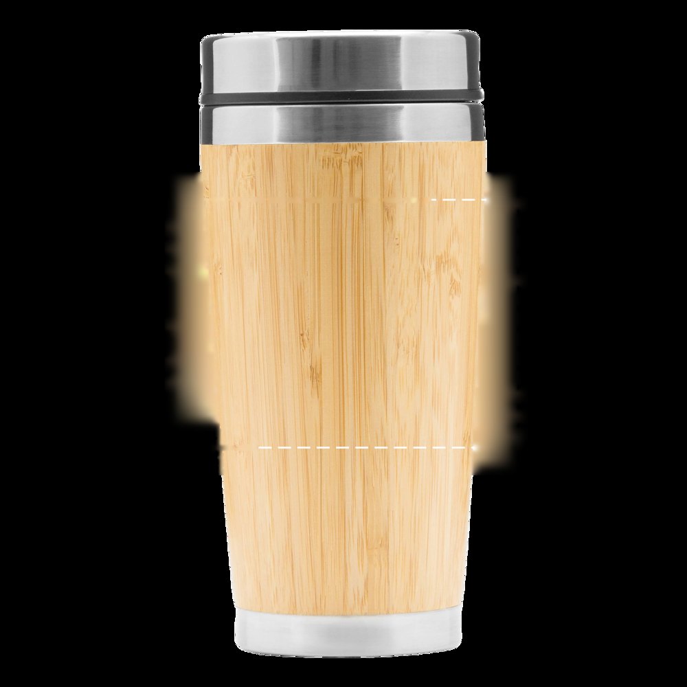 BAMBOO DRINK - Isoleerfles — drukvlak gecentreerd op het bovenste gedeelte