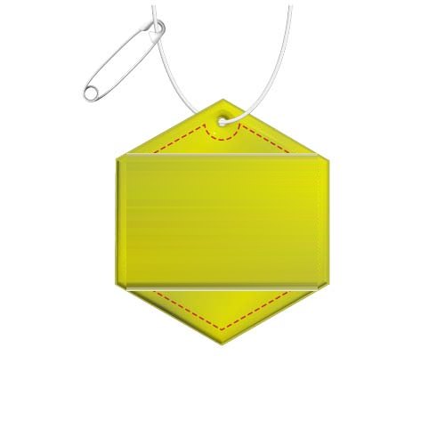 RFX™ H-12 zeshoekige reflecterende pvc hanger — drukvlak voorkant (onder reflecterende laag)