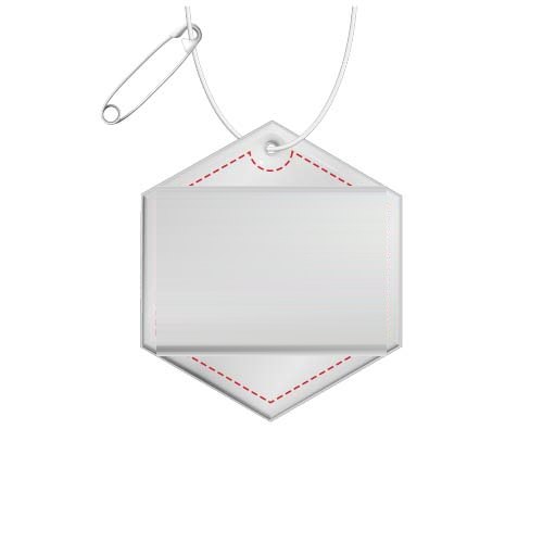 RFX™ H-12 zeshoekige reflecterende pvc hanger — drukvlak achterkant (onder reflecterende laag)