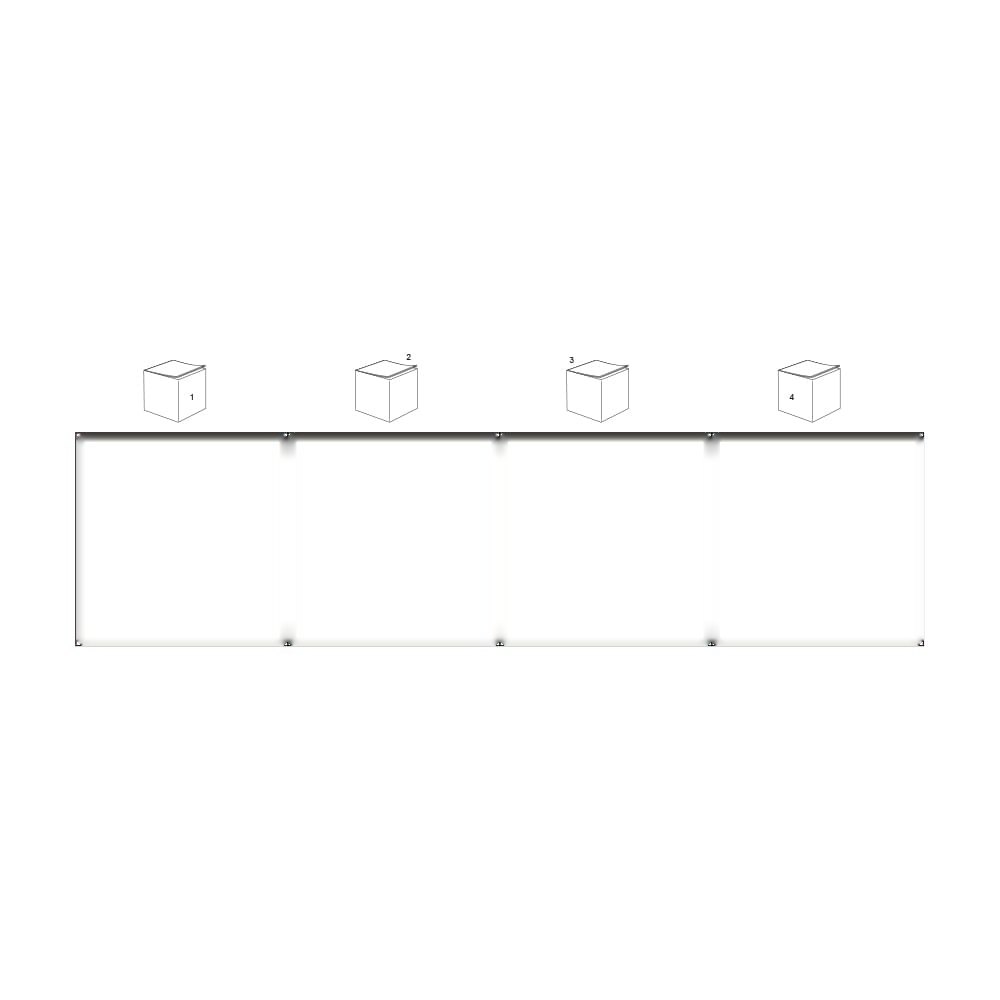 Papierkubus 10x10x10cm — drukvlak blok - 4 zijden