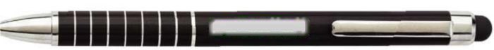Balpen Oliver | Aluminium | Stylus — drukvlak in het verlengde van de clip