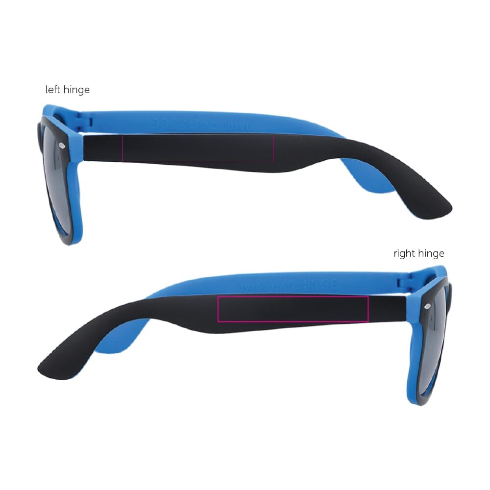 Zonnebril Tate spiegelglas UV400 — drukvlak 1 cm van linker- en rechterscharnier