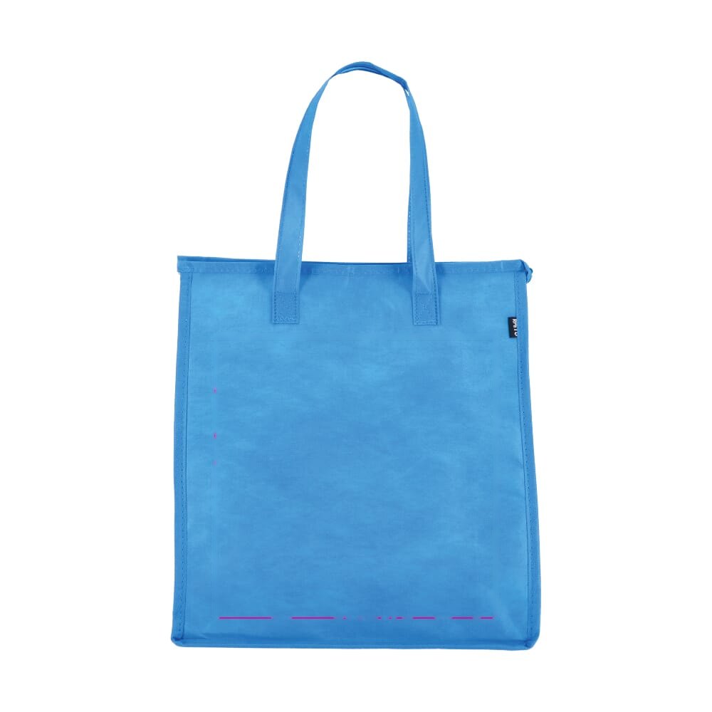 R-PET koeltas, non-woven, 33 x 25,5 x 37 cm, 75 g/m² — drukvlak op de voorkant