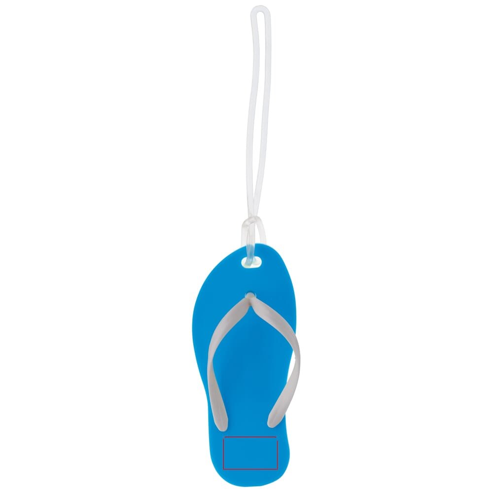 Bagagelabel slipper — drukvlak voorzijde