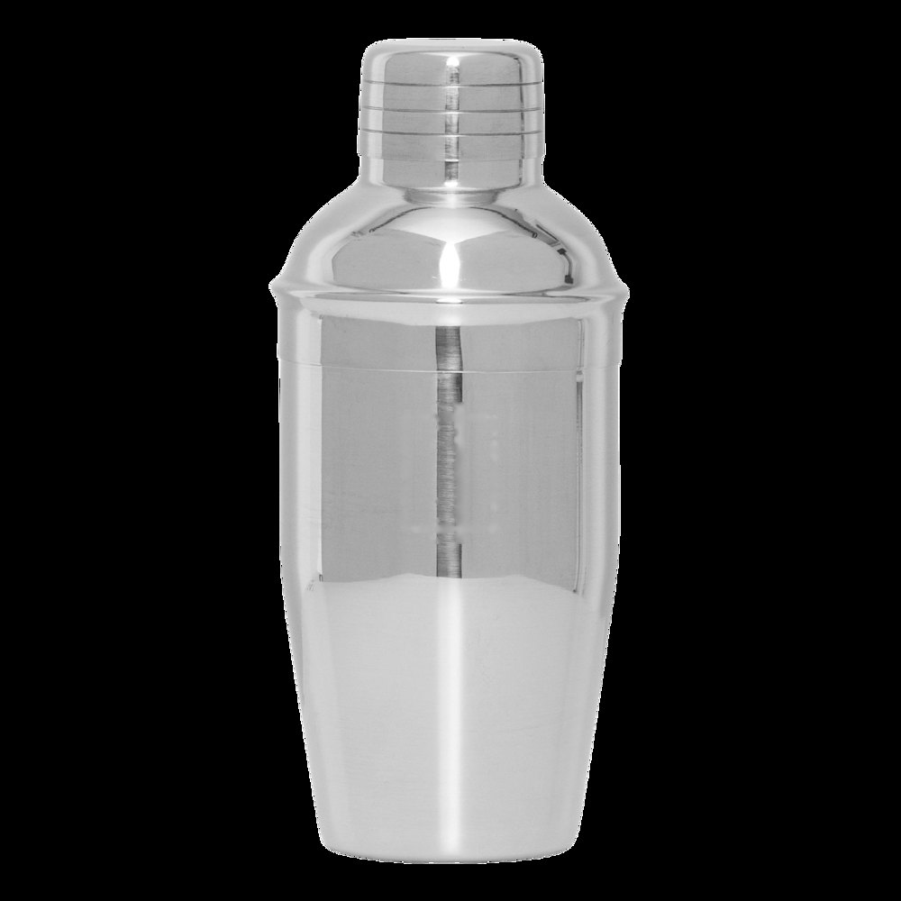 HAPPY HOUR - RVS-cocktailshaker — drukvlak gecentreerd op het bovenste gedeelte