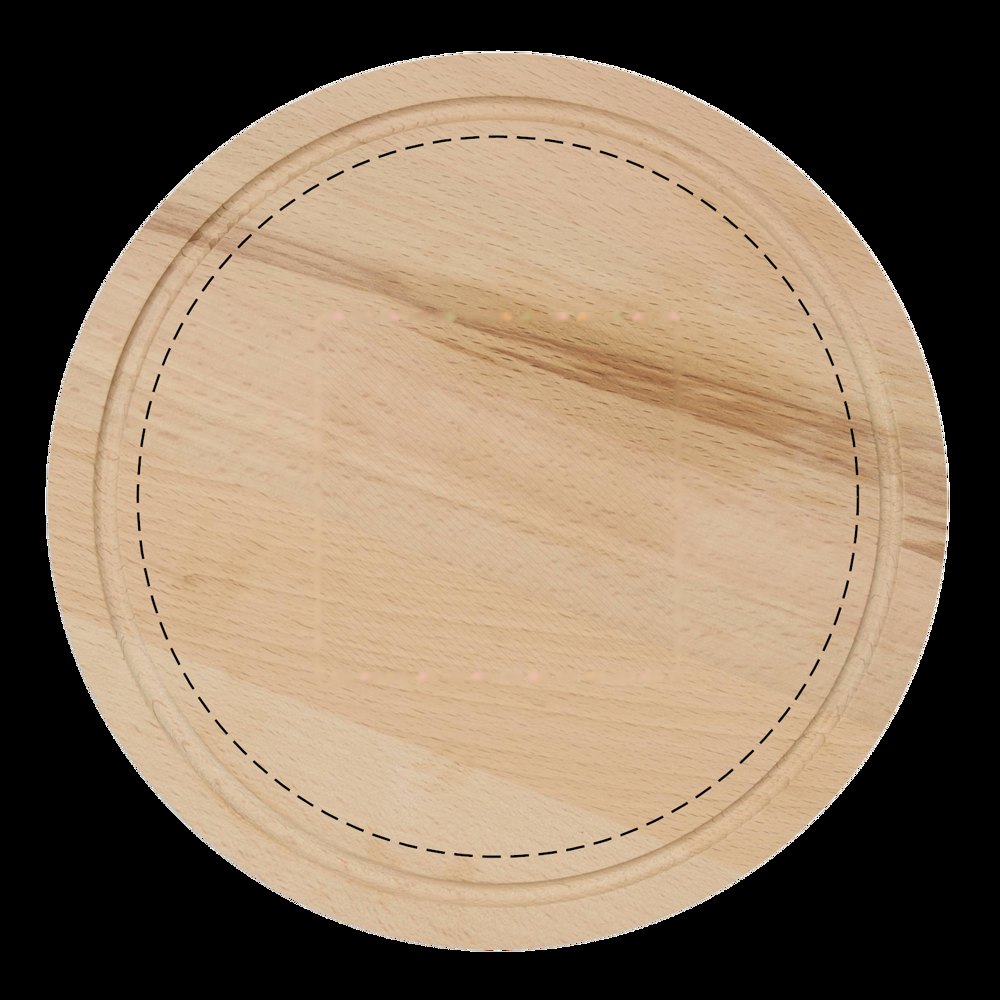 WOODEN CIRCLE - Snijplank — drukvlak gecentreerd op de snijplank