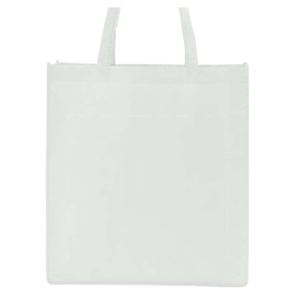 R-PET Draagtas non-woven 38 x 9 x 42cm 75g/m² — drukvlak midden op de voorkant