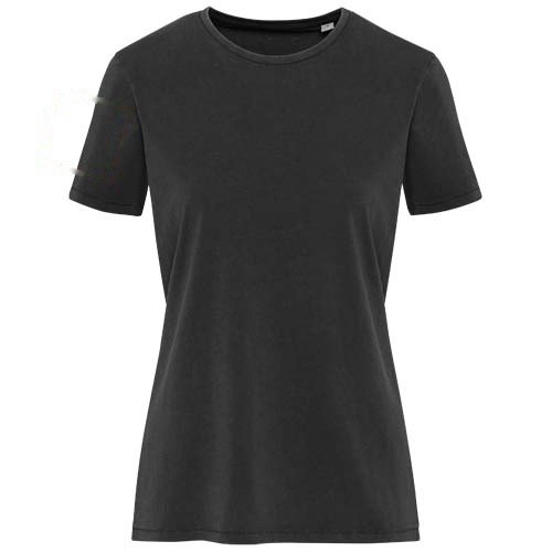Nanaimo 160 g/m2 gewassen dames T-shirt met korte mouwen — drukvlak rechter bicep