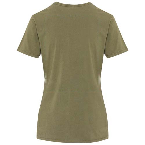 Nanaimo 160 g/m2 gewassen dames T-shirt met korte mouwen — drukvlak impact hoog op de achterzijde
