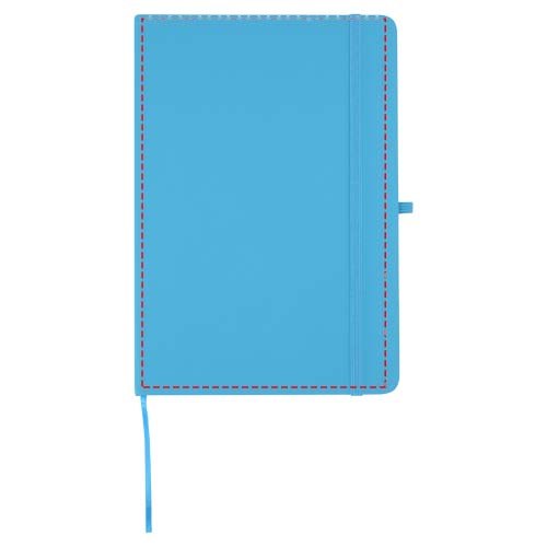 Spectrum A5 notitieboek van gerecycled papier en balpen-set — drukvlak voorzijde