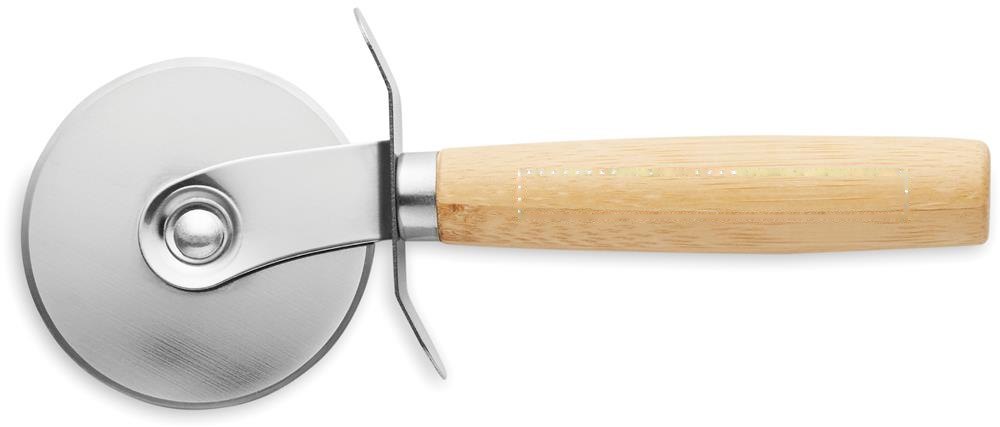 NAPOLITANA - Bamboe pizzabord & snijder — drukvlak cutter zijde 1
