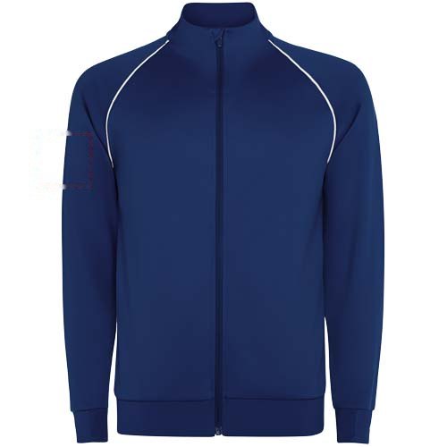 Valier herensweatshirt met doorlopende rits — drukvlak rechter bicep