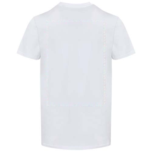 Balfour 200 g/m² unisex OCS organisch T-shirt met korte mouwen en V-hals — drukvlak impact hoog op de achterzijde